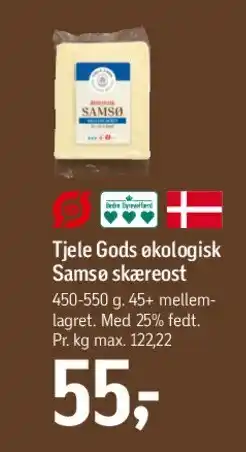 Føtex Tjele Gods økologisk Samsø skæreost tilbud