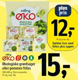 Føtex Økologiske grøntsager eller pommes frites tilbud