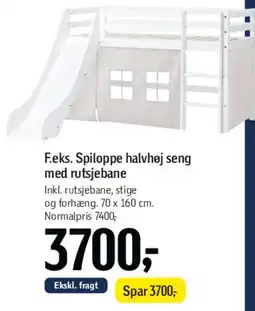 Føtex F.eks. Spiloppe halv høj seng med rutsjebane tilbud