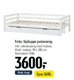 Føtex F.eks. Spiloppe juniorseng (udtræksseng) tilbud