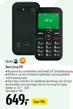 Føtex Doro Leva E11 tilbud