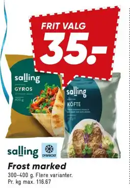 Bilka Frost (Salling) - gyros / køfte tilbud