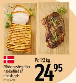 Føtex Ribbensteg eller nakkefilet af dansk gris tilbud