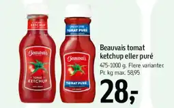 Føtex Beauvais tomat ketchup eller puré tilbud