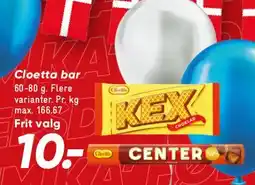 Bilka KEX / Cloetta bar tilbud