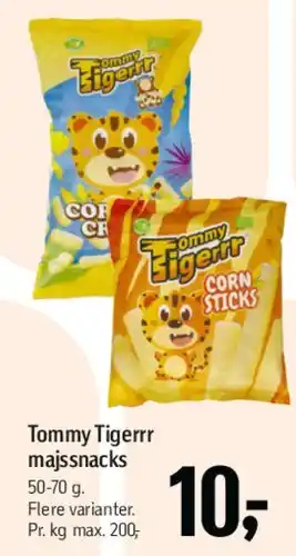 Føtex Tommy Tigerrr majssnacks tilbud