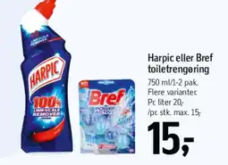 Føtex Harpic eller Bref toiletrengøring tilbud