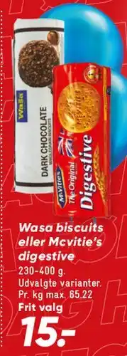 Bilka Wasa biscuits / McVitie's digestive tilbud