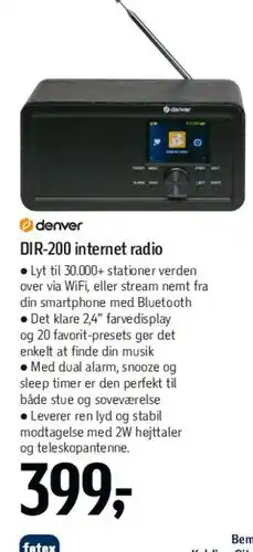 Føtex Denver DIR-200 internet radio tilbud
