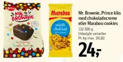 Føtex Mr. Brownie, Prince kiks eller Marabou cookies tilbud