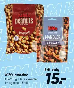Bilka KiMs nødder / snacks tilbud