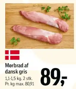 Føtex Mørbrad af dansk gris tilbud