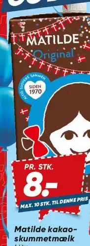 Bilka Matilde kakao skummetmælk (Original) tilbud