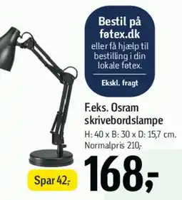 Føtex Osram skrivebordslampe tilbud