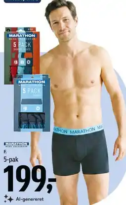 Føtex Marathon - 5-pak boxershorts tilbud