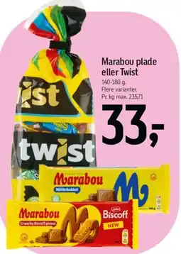 Føtex Marabou plade eller Twist tilbud