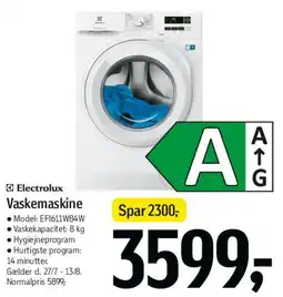 Føtex Electrolux Vaskemaskine tilbud