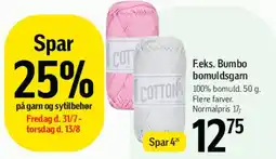 Føtex Bumbo bomuldsgarn tilbud