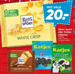 Bilka Ritter Sport / Katjes slikpose tilbud