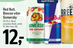 Føtex Red Bull, Breezer eller Somersby tilbud