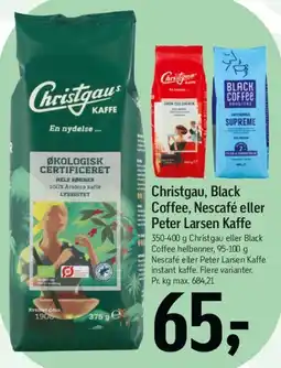 Føtex Christgau, Black Coffee, Nescafé eller Peter Larsen Kaffe tilbud