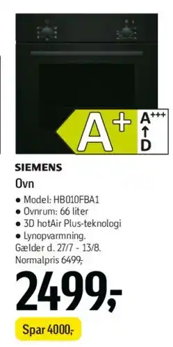 Føtex Ovn tilbud