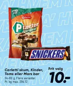 Bilka Chokolade- og slikbarer tilbud