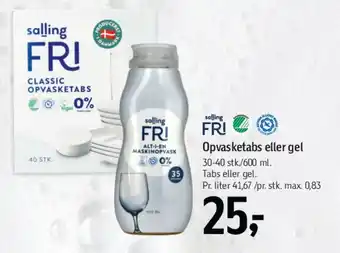 Føtex Opvasketabs eller gel tilbud