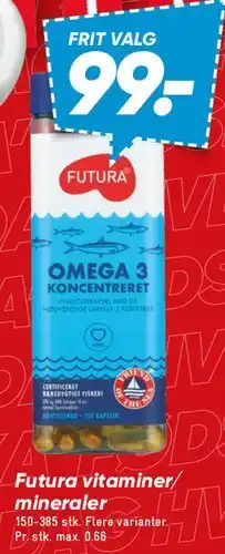 Bilka Futura vitaminer/mineraler (Omega-3) tilbud