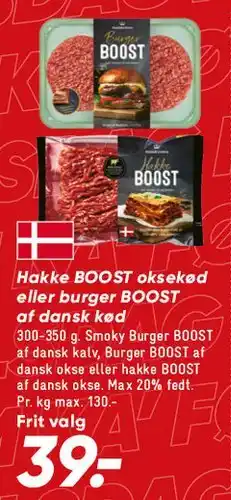 Bilka Hakket BOOST oksekød eller burger BOOST af dansk kød tilbud