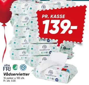 Bilka FRI vådservietter tilbud