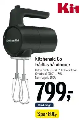 Føtex KitchenAid Go trådløs håndmixer tilbud