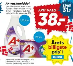 Bilka A+ mindre vaskepakker / kapsler tilbud