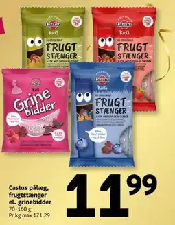 Løvbjerg Castus pålæg, frugtstænger el. grinebidder tilbud