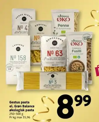 Løvbjerg Gestus pasta el. Grøn Balance Økologisk pasta tilbud