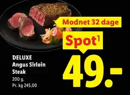 Lidl Deluxe angus sirloin steak tilbud