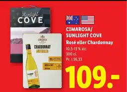 Lidl Cimarosa/ sunlight cove rosé eller chardonnay tilbud