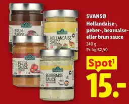 Lidl Svansø hollandaise-, peber-, bearnaise- eller brun sauce tilbud
