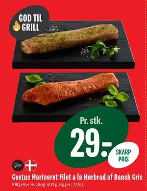 Min Købmand Gestus Marineret Filet a la Mørbrad af Dansk Gris tilbud