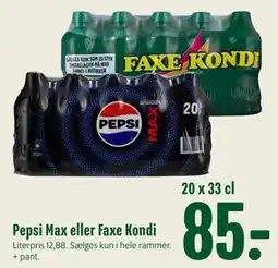 Min Købmand Pepsi Max eller Faxe Kondi tilbud
