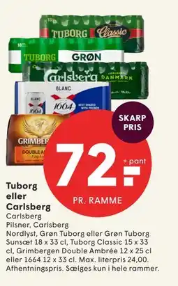 SPAR Tuborg eller Carlsberg tilbud