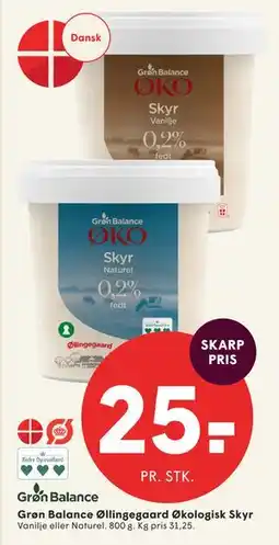 SPAR Grøn Balance Øllingegaard Økologisk Skyr tilbud