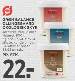 MENY GRØN BALANCE ØLLINGEGAARD ØKOLOGISK SKYR tilbud