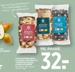 MENY AARSTIDERNE ØKOLOGISKE CROISSANTS, THEBIRKES ELLER KANELSNURRER tilbud