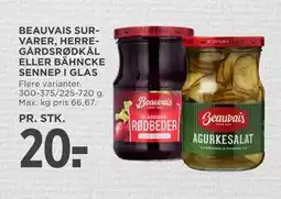 MENY BEAUVAIS SURVARER, HERREGÅRDSRØDKÅL ELLER BÄHNCKE SENNEP I GLAS tilbud