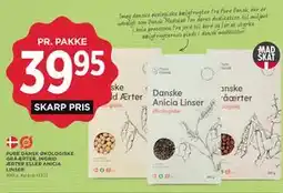 MENY PURE DANSK ØKOLOGISKE GRÅÆRTER, INGRID ÆRTER ELLER ANICIA LINSER tilbud