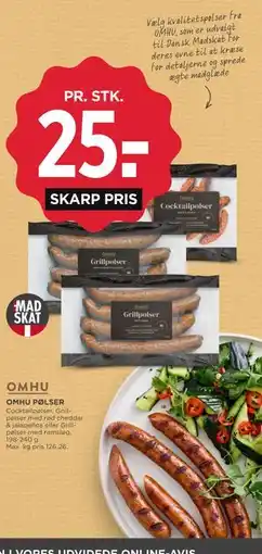 MENY OMHU PØLSER tilbud