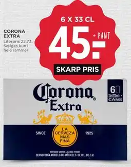 MENY CORONA EXTRA tilbud