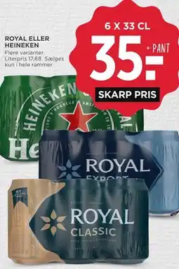 MENY ROYAL ELLER HEINEKEN tilbud
