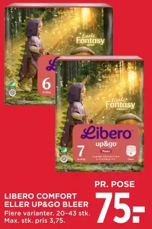 MENY LIBERO COMFORT ELLER UP&GO BLEER tilbud
